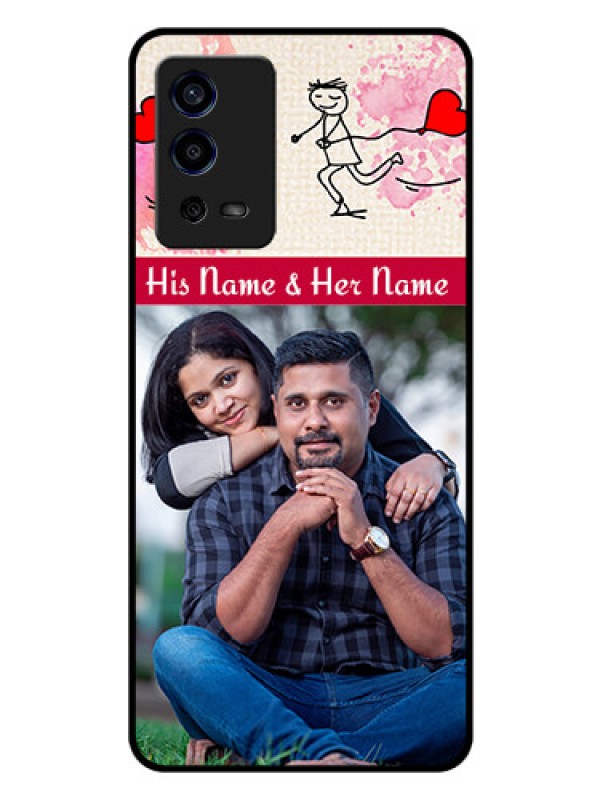 Custom Oppo A55 Photo Printing on Glass Case - You and Me Case Design
