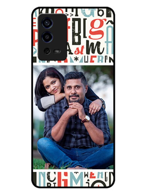 Custom Oppo A55 Personalized Glass Phone Case - Alphabet Design