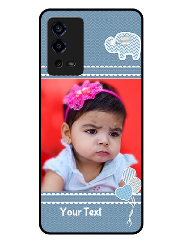 Custom Oppo A55 Photo Printing on Glass Case - with Kids Pattern Design