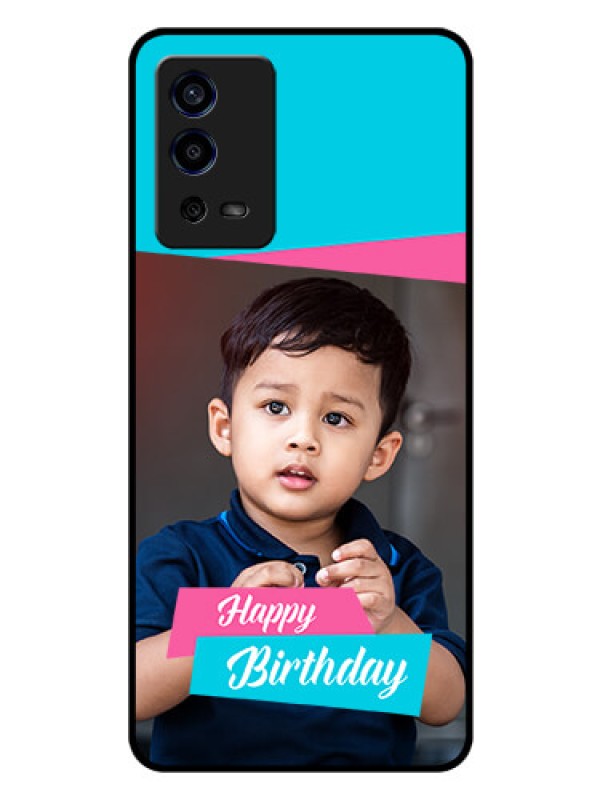 Custom Oppo A55 Personalized Glass Phone Case - Image Holder with 2 Color Design