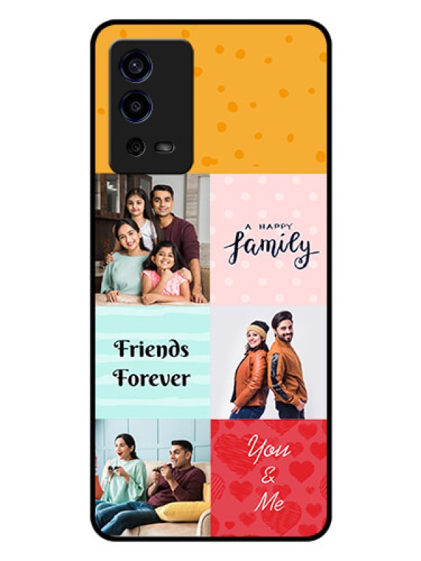Custom Oppo A55 Personalized Glass Phone Case - Images with Quotes Design