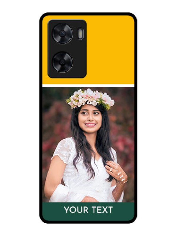 Custom Oppo A57 2022 Photo Printing on Glass Case - Love You Design