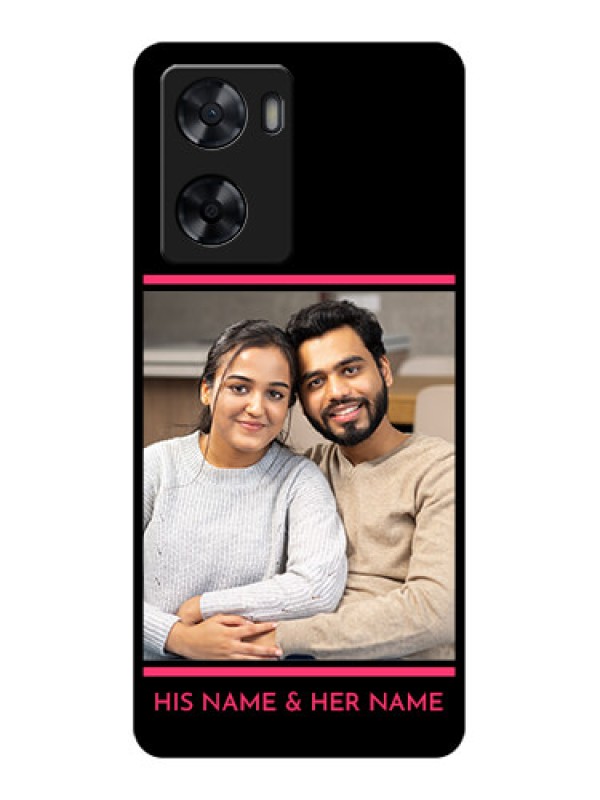 Custom Oppo A57 2022 Custom Glass Mobile Case - with Add Text Design