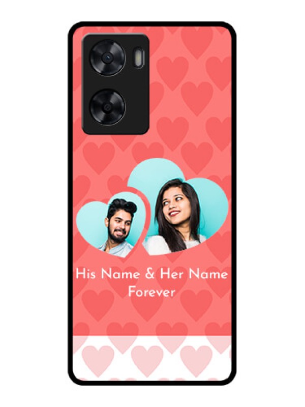 Custom Oppo A57 2022 Personalized Glass Phone Case - Couple Pic Upload Design