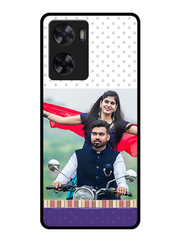 Custom Oppo A57 2022 Photo Printing on Glass Case - Cute Family Design