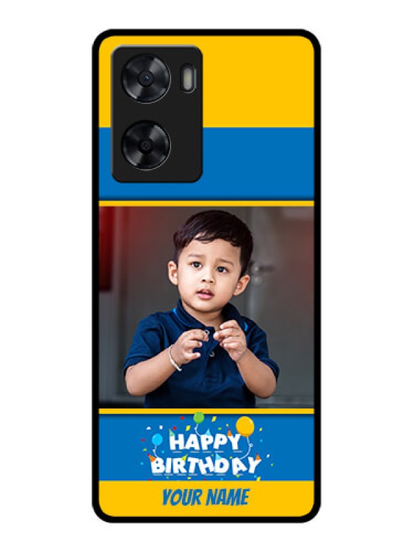 Custom Oppo A57 2022 Custom Glass Mobile Case - Birthday Wishes Design