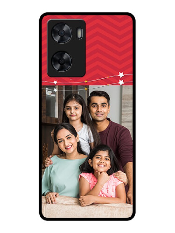 Custom Oppo A57 2022 Personalized Glass Phone Case - Happy Family Design