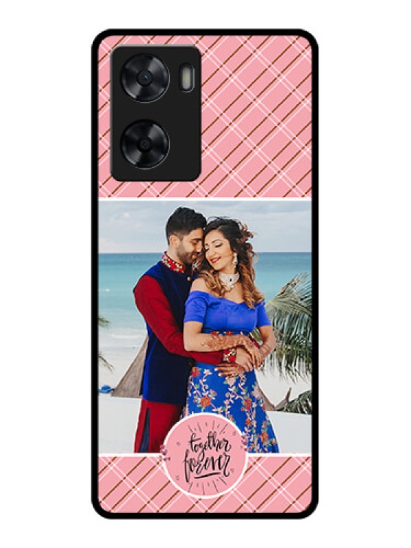 Custom Oppo A57 2022 Personalized Glass Phone Case - Together Forever Design