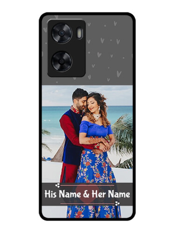 Custom Oppo A57 2022 Custom Glass Mobile Case - Buy Love Design with Photo Online