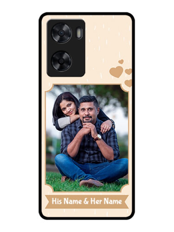 Custom Oppo A57 2022 Custom Glass Phone Case - with confetti love design