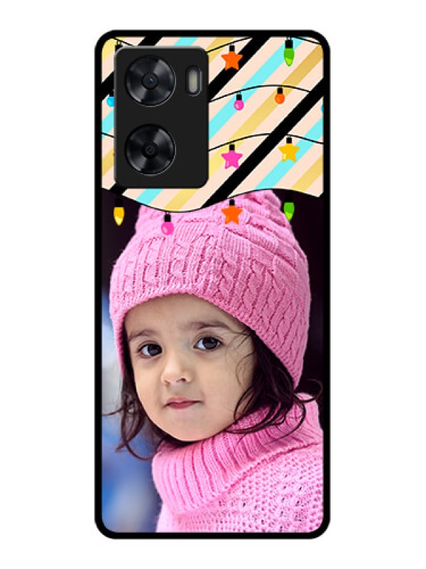 Custom Oppo A57 2022 Custom Glass Mobile Case - Lights Hanging Design
