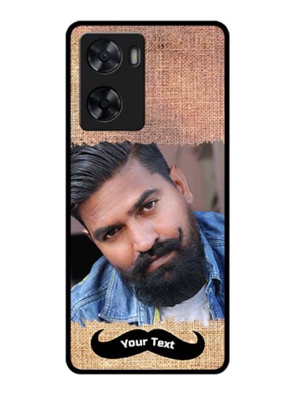 Custom Oppo A57 2022 Personalized Glass Phone Case - with Texture Design
