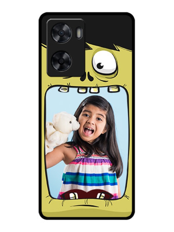 Custom Oppo A57 2022 Personalized Glass Phone Case - Cartoon monster back case Design