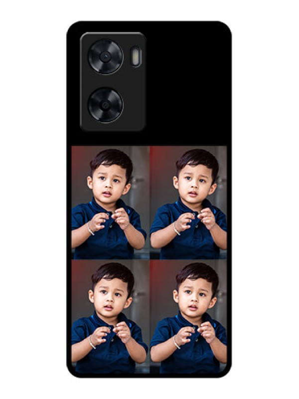 Custom Oppo A57 2022 4 Image Holder on Glass Mobile Cover