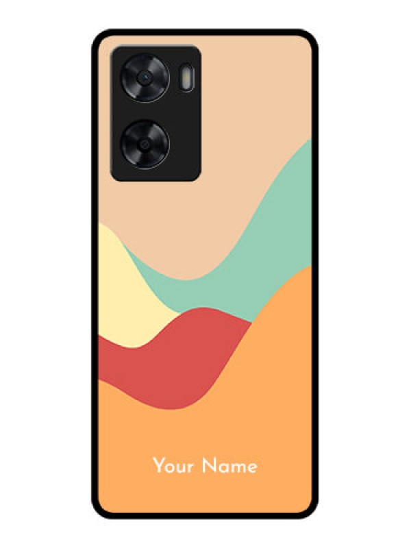 Custom Oppo A57 2022 Personalized Glass Phone Case - Ocean Waves Multi-colour Design