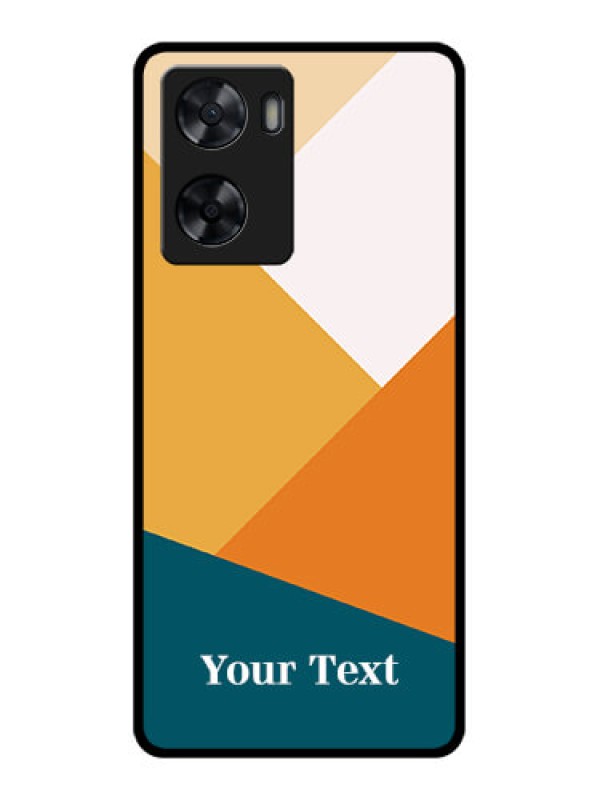 Custom Oppo A57 2022 Personalized Glass Phone Case - Stacked Multi-colour Design