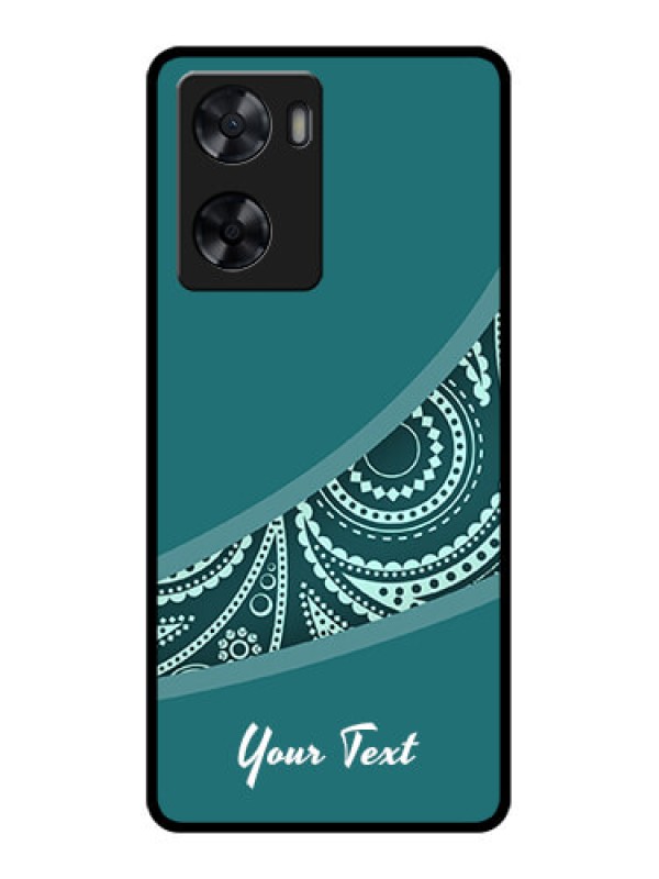 Custom Oppo A57 2022 Photo Printing on Glass Case - semi visible floral Design