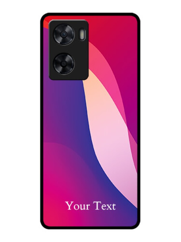 Custom Oppo A57 2022 Personalized Glass Phone Case - Digital abstract Overlap Design