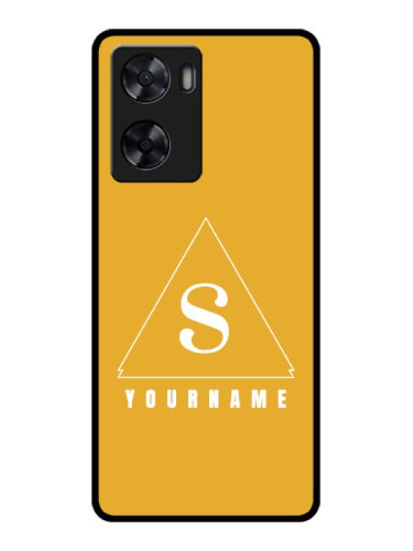 Custom Oppo A57 2022 Personalized Glass Phone Case - simple triangle Design