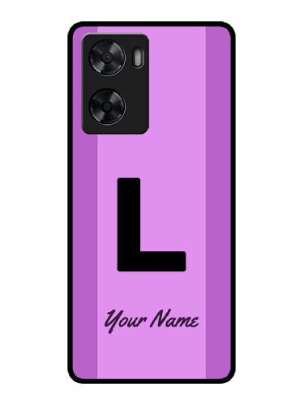 Custom Oppo A57 2022 Custom Glass Phone Case - Tricolor custom text Design