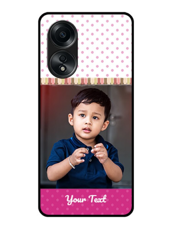 Custom Oppo A58 Photo Printing on Glass Case - Cute Girls Cover Design