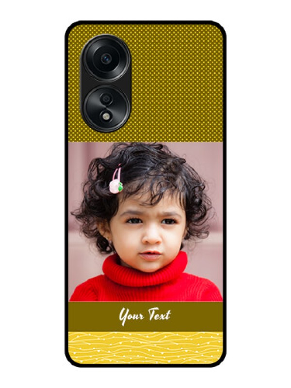 Custom Oppo A58 Custom Glass Phone Case - Simple Green Color Design