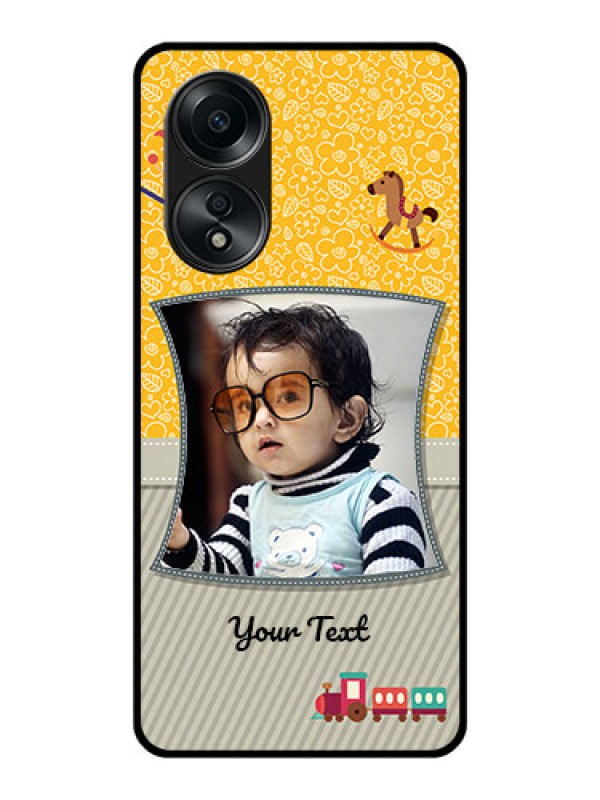 Custom Oppo A58 Personalized Glass Phone Case - Baby Picture Upload Design