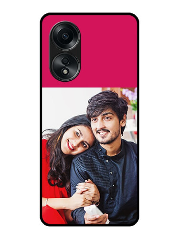 Custom Oppo A58 Custom Glass Mobile Case - Anniversary Cover Design