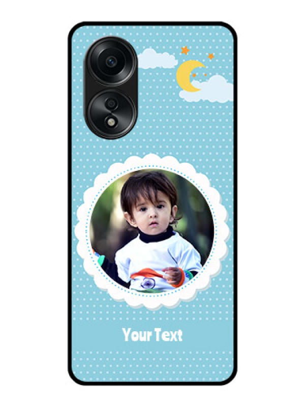 Custom Oppo A58 Personalised Glass Phone Case - Violet Pattern Design