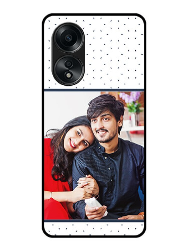 Custom Oppo A58 Personalized Glass Phone Case - Premium Dot Design