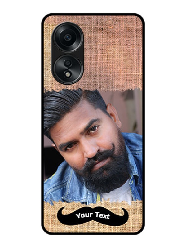 Custom Oppo A58 Personalized Glass Phone Case - with Texture Design