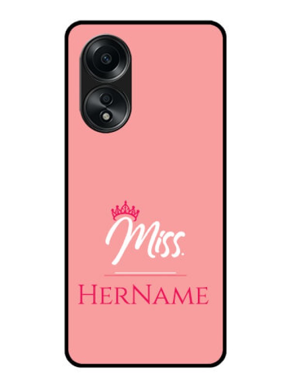 Custom Oppo A58 Custom Glass Phone Case Mrs with Name