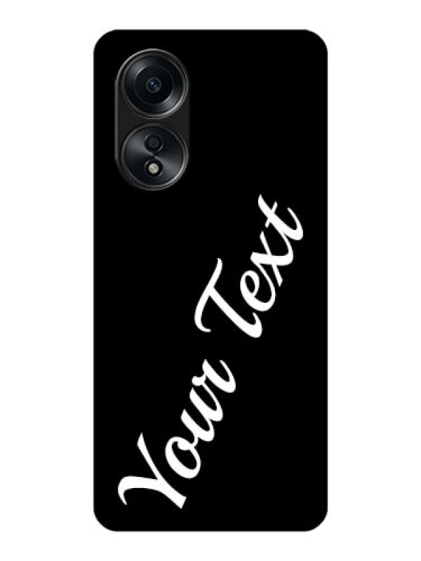 Custom Oppo A58 Custom Glass Mobile Cover with Your Name