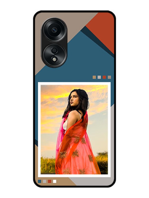 Custom Oppo A58 Personalized Glass Phone Case - Retro color pallet Design