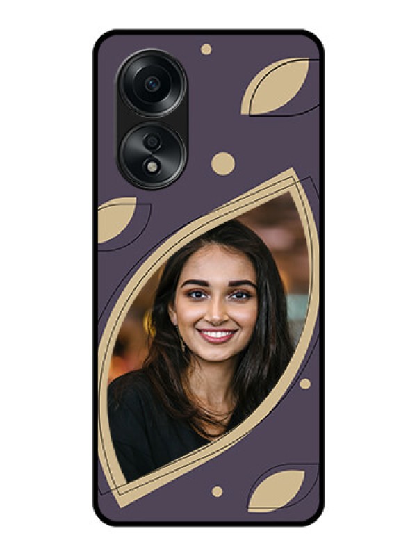Custom Oppo A58 Custom Glass Mobile Case - Falling Leaf Design