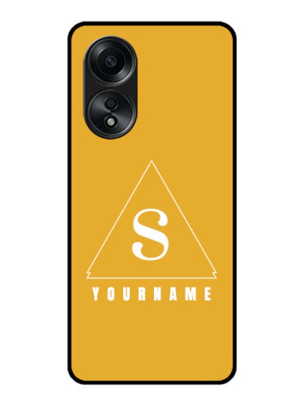 Custom Oppo A58 Personalized Glass Phone Case - simple triangle Design
