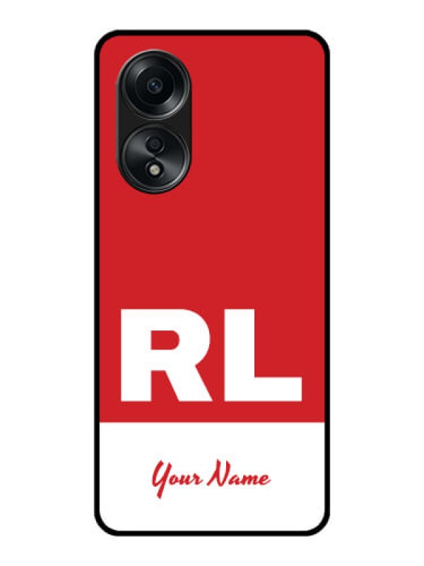 Custom Oppo A58 Personalized Glass Phone Case - dual tone custom text Design
