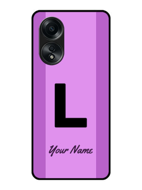 Custom Oppo A58 Custom Glass Phone Case - Tricolor custom text Design