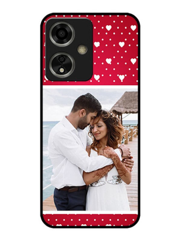 Custom Oppo A59 5G Custom Glass Phone Case - Hearts Mobile Case Design