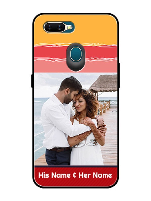 Custom Oppo A5s Custom Glass Mobile Case  - Colorful Case Design