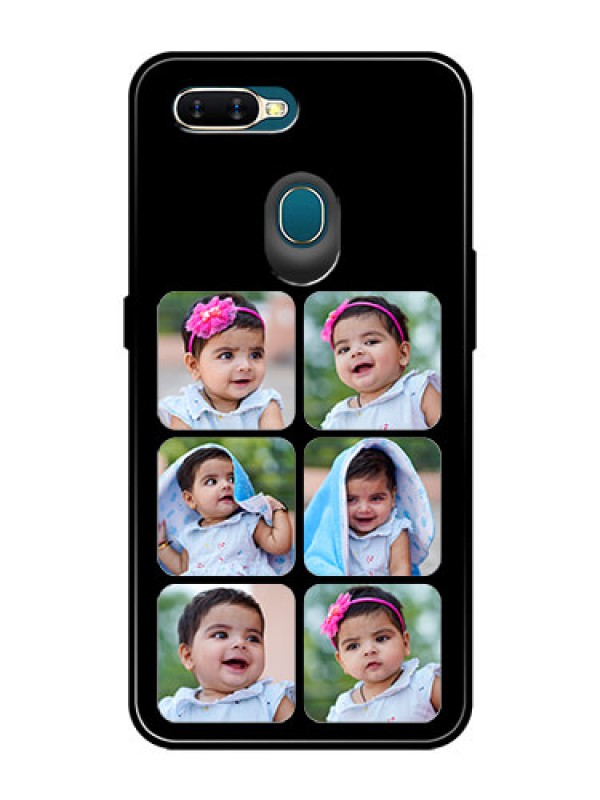 Custom Oppo A5s Photo Printing on Glass Case  - Multiple Pictures Design
