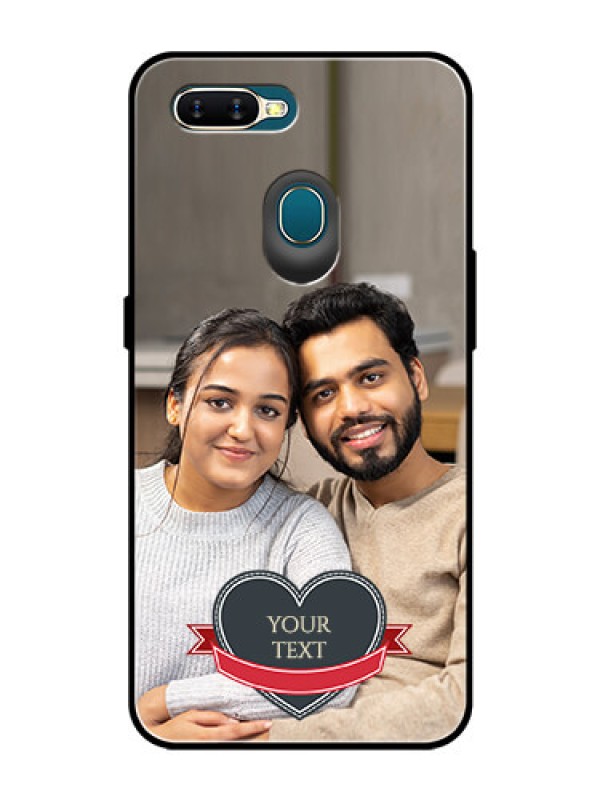 Custom Oppo A5s Custom Glass Phone Case  - Just Married Couple Design