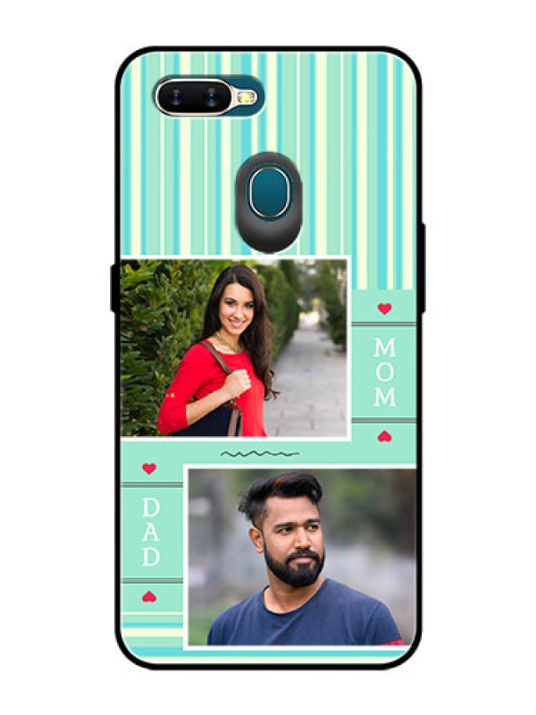Custom Oppo A5s Custom Glass Phone Case  - Mom & Dad Pic Design