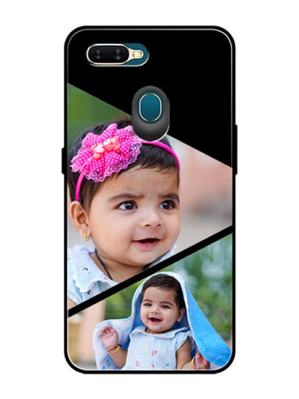Custom Oppo A5s Custom Glass Phone Case  - Semi Cut Design
