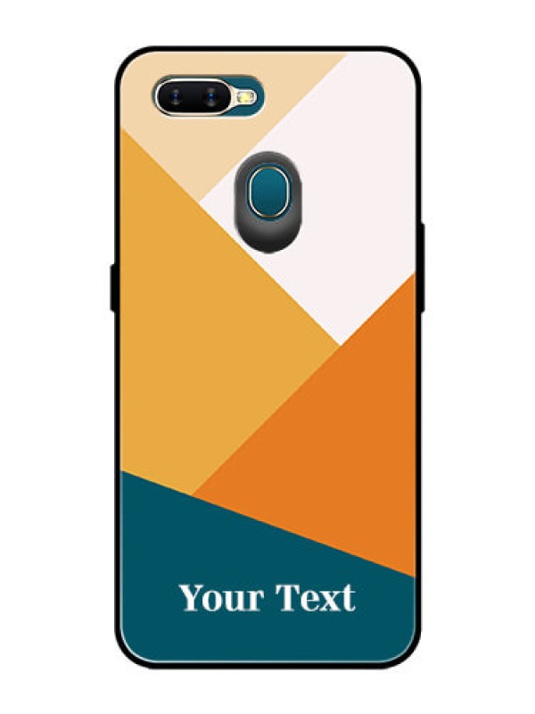 Custom Oppo A5s Personalized Glass Phone Case - Stacked Multi-colour Design