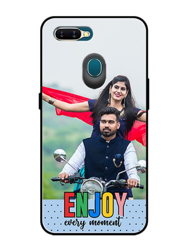 Custom Oppo A5s Photo Printing on Glass Case - Enjoy Every Moment Design