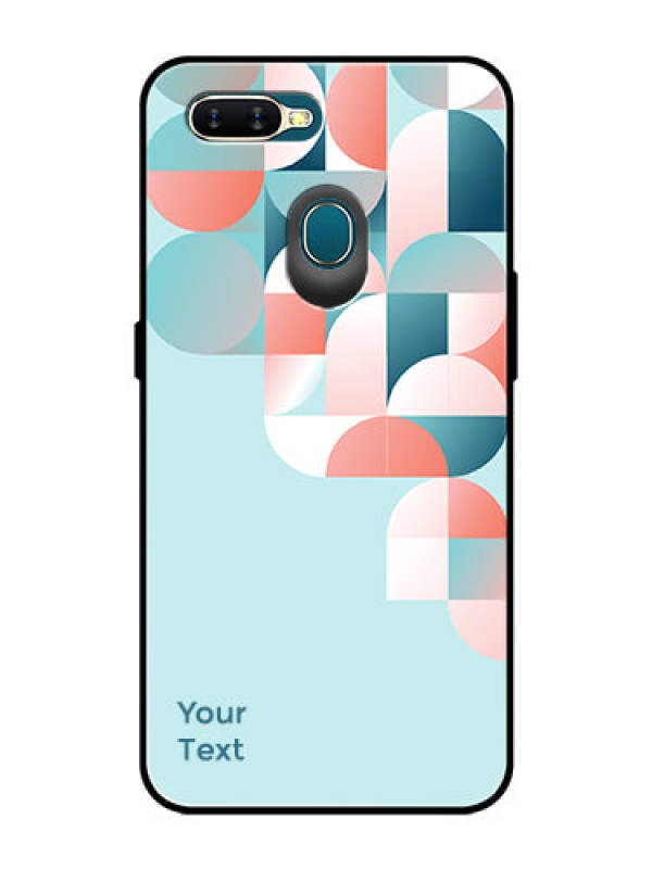 Custom Oppo A5s Custom Glass Phone Case - Stylish Semi-circle Pattern Design