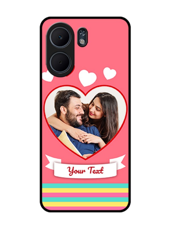 Custom Oppo A5x 4G Custom Glass Phone Case - Love Shapes Doodle Design