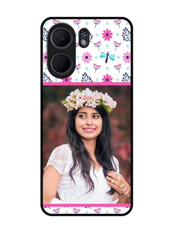 Custom Oppo A5x 4G Custom Glass Phone Case - Colorful Flower Design