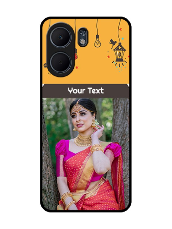 Custom Oppo A5x 4G Custom Glass Phone Case - With Family Picture And Icons